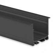 Schwarzes XL-Einbauprofil für LED-Streifen mit Klickabdeckung, 36,79 mm x 26,00 mm – XL07 Schwarz, hochwertiges Aluminium, für indirekte Beleuchtung, perfekt für Decken- oder Wandmontage Schwarzes XL-Einbauprofil für LED-Streifen mit Klickabdeckung, 36,79 mm x 26,00 mm – XL07 Schwarz, hochwertiges Aluminium, für indirekte Beleuchtung, perfekt für Decken- oder Wandmontage