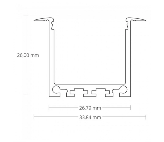 XL LED-Einbauprofil weiß mit Klickabdeckung 36,79mm x 26,00mm – XL07WEISS – Ideal für LED-Streifen, präzise Aluminiumschiene, einfache Montage, hochwertige Lichtlösung XL LED-Einbauprofil weiß mit Klickabdeckung 36,79mm x 26,00mm – XL07WEISS – Ideal für LED-Streifen, präzise Aluminiumschiene, einfache Montage, hochwertige Lichtlösung