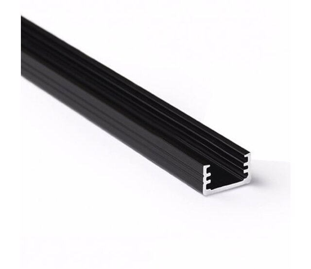 Schwarzes LED-Profil mit Klickabdeckung 12,2 mm x 7 mm für LED-Streifen – SLIM100ZWART | Präzise Montage, schlankes Design, ideal für indirekte Beleuchtung Schwarzes LED-Profil mit Klickabdeckung 12,2 mm x 7 mm für LED-Streifen – SLIM100ZWART | Präzise Montage, schlankes Design, ideal für indirekte Beleuchtung