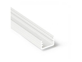 Weißes LED Aluprofil mit opaler Klick-Abdeckung 12,2x7 mm – SLIM100WEISS