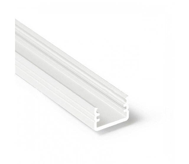 Weißes LED-Aluminiumprofil mit opaker Klickabdeckung 12,2 mm x 7 mm – SLIM100WEISS für LED-Streifen, schlankes Design, einfache Montage, hochwertige Lichtstreuung, ideal für indirekte Beleuchtung in Wohn- und Gewerberäumen. Weißes LED-Aluminiumprofil mit opaker Klickabdeckung 12,2 mm x 7 mm – SLIM100WEISS für LED-Streifen, schlankes Design, einfache Montage, hochwertige Lichtstreuung, ideal für indirekte Beleuchtung in Wohn- und Gewerberäumen.