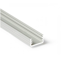 LED-Aluminiumprofil SLIM100ALU mit opaler Klickabdeckung, 12,2 mm x 7 mm – ideal für LED-Streifen bis 10 mm Breite, schlankes Design, einfache Montage, hochwertige Aluminiumausführung für indirekte Beleuchtung
