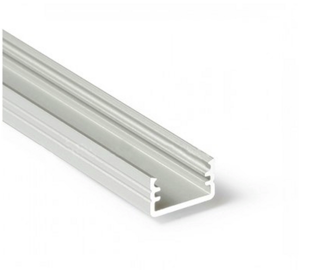 LED-Aluminiumprofil SLIM100ALU mit opaler Klickabdeckung, 12,2 mm x 7 mm – ideal für LED-Streifen bis 10 mm Breite, schlankes Design, einfache Montage, hochwertige Aluminiumausführung für indirekte Beleuchtung