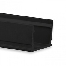 Schwarzes LED Aluminiumprofil SLIM04 mit Klickabdeckung 13,4x11,46 mm für LED Streifen