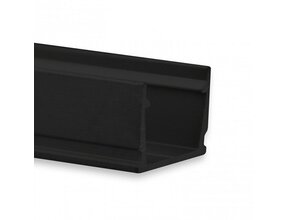 Schwarzes LED Aluminiumprofil SLIM04 mit Klickabdeckung 13,4x11,46 mm für LED Streifen