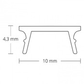 LED-Aluminiumprofil mit Klickabdeckung 10 mm x 9,2 mm für LED-Streifen – SLIM08ALU, schmal & hochwertig, ideal für indirekte Beleuchtung