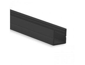 Schwarzes LED-Profil mit Klickabdeckung 10 mm x 9,2 mm – SLIM08SCHWARZ