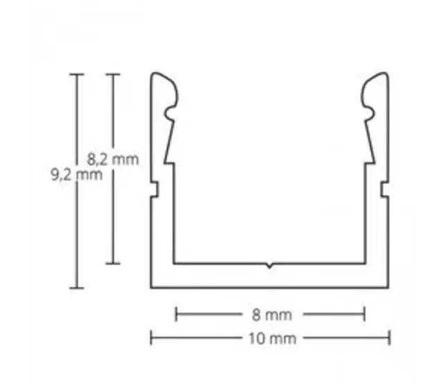 Schwarzes LED-Aluminiumprofil mit Klick-Abdeckung 10 mm x 9,2 mm für LED-Streifen – SLIM08ZWART | Präzise Montage, optimale Lichtstreuung, hochwertige Verarbeitung | Ideal für indirekte Beleuchtung und Designprojekte Schwarzes LED-Aluminiumprofil mit Klick-Abdeckung 10 mm x 9,2 mm für LED-Streifen – SLIM08ZWART | Präzise Montage, optimale Lichtstreuung, hochwertige Verarbeitung | Ideal für indirekte Beleuchtung und Designprojekte