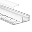 LED-Profile Luksus LED Fliesenprofil STUC100 – 37 × 10,9 mm, mit Abdeckung | Für LED Streifen bis 12,4 mm