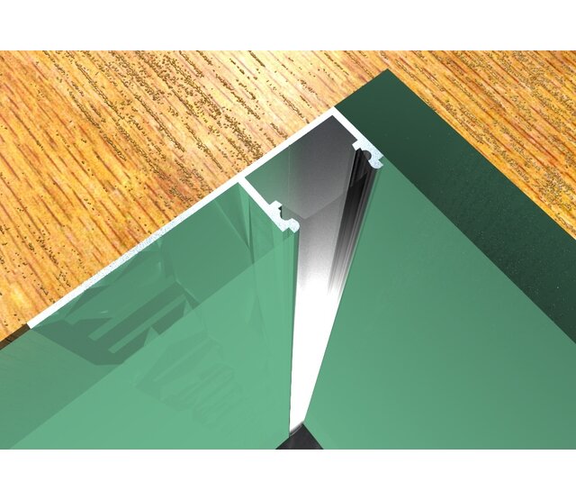 LED Fliesenprofil mit Abdeckung, 37 mm x 10,9 mm, STUC100 – Präzises Aluminiumprofil für LED-Streifen, ideal für indirekte Beleuchtung, Decken- und Wandintegration, inklusive Diffusor, maßgenau nach DIN-Norm