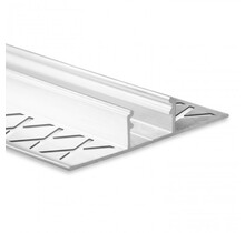 LED Fliesenprofil STUC200 – 57 × 11 mm, mit Abdeckung | Für LED Streifen bis 14 mm