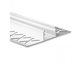 LED Fliesenprofil STUC200 – 57 × 11 mm, mit Abdeckung | Für LED Streifen bis 14 mm