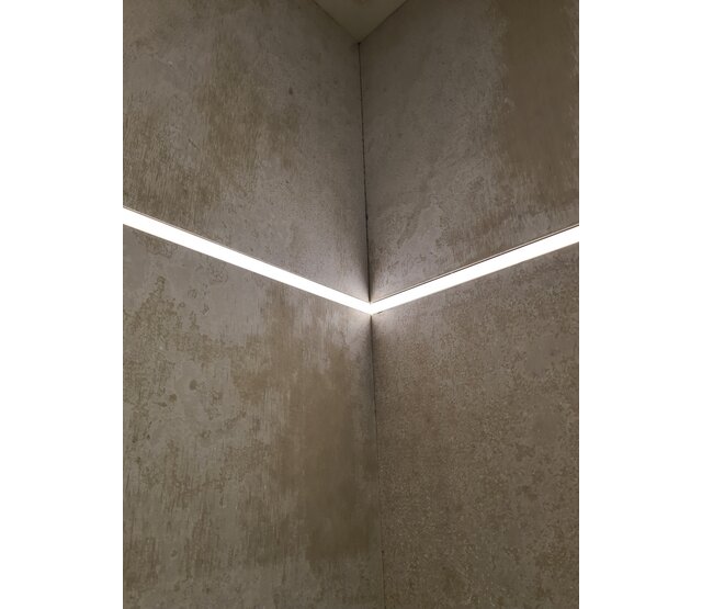 LED Fliesenprofil STUC200 – 57 × 11 mm, mit Abdeckung | Für LED Streifen bis 14 mm