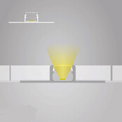 LED Fliesenprofil STUC200 – 57 × 11 mm, mit Abdeckung | Für LED Streifen bis 14 mm