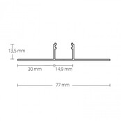 LED-Gipsplattenprofil mit opaker Klickabdeckung, 77 mm x 13,5 mm, GIPS200 – LED-Streifen-Einbauprofil für indirekte Beleuchtung, präzise Kantenführung, optimale Lichtverteilung, ideal für moderne Innenraumgestaltung LED-Gipsplattenprofil mit opaker Klickabdeckung, 77 mm x 13,5 mm, GIPS200 – LED-Streifen-Einbauprofil für indirekte Beleuchtung, präzise Kantenführung, optimale Lichtverteilung, ideal für moderne Innenraumgestaltung
