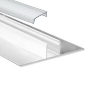 LED-Gipsplattenprofil mit opaker Klickabdeckung, 77 mm x 13,5 mm, GIPS200 – LED-Streifen-Einbauprofil für indirekte Beleuchtung, präzise Kantenführung, optimale Lichtverteilung, ideal für moderne Innenraumgestaltung LED-Gipsplattenprofil mit opaker Klickabdeckung, 77 mm x 13,5 mm, GIPS200 – LED-Streifen-Einbauprofil für indirekte Beleuchtung, präzise Kantenführung, optimale Lichtverteilung, ideal für moderne Innenraumgestaltung