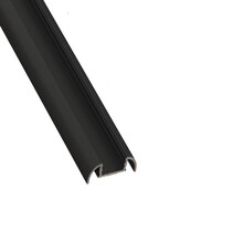 Schwarzes LED Aufbauprofil mit Abdeckung 25,79 x 6,5 mm für LED Streifen 17.1