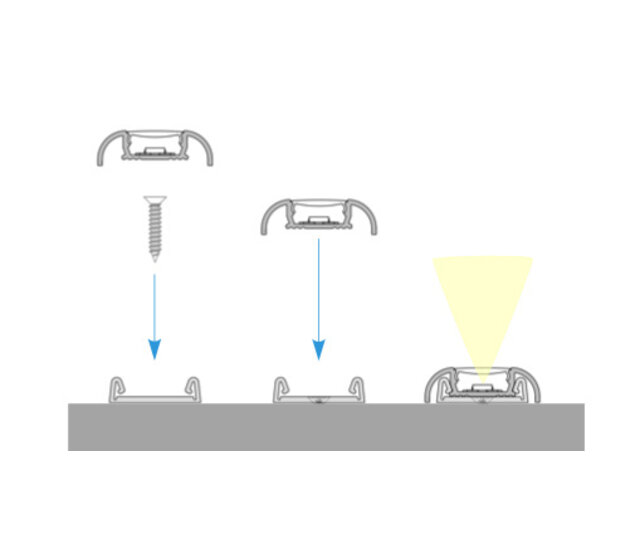 Schwarzes LED-Aufbauprofil mit Abdeckung 25,79 mm x 6,5 mm für LED-Streifen, 17.1ZWART – Präzise Aluminiumschiene für professionelle LED-Beleuchtung Schwarzes LED-Aufbauprofil mit Abdeckung 25,79 mm x 6,5 mm für LED-Streifen, 17.1ZWART – Präzise Aluminiumschiene für professionelle LED-Beleuchtung