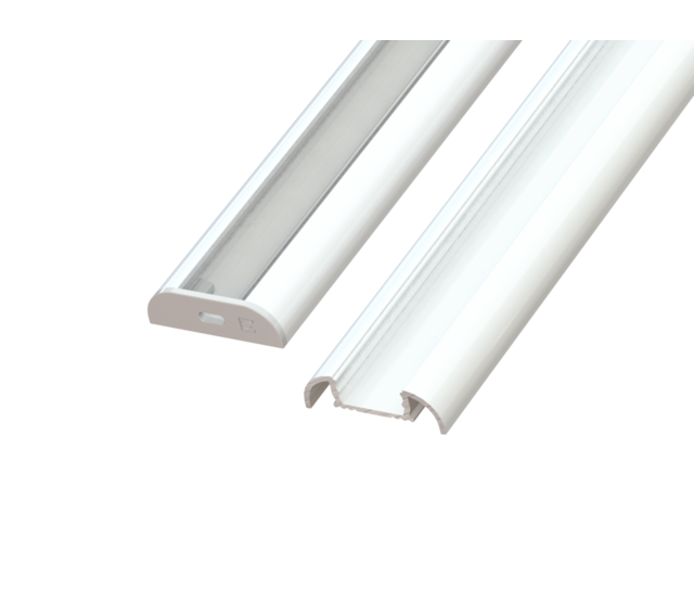 LED-Leiste mit opaquer Abdeckung, 25,79 mm x 6,5 mm, 17,1 W, weiß, hochwertiges LED-Profil für indirekte Beleuchtung, ideal für Innenräume, präzise Maße nach DIN-Norm LED-Leiste mit opaquer Abdeckung, 25,79 mm x 6,5 mm, 17,1 W, weiß, hochwertiges LED-Profil für indirekte Beleuchtung, ideal für Innenräume, präzise Maße nach DIN-Norm