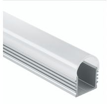 LED Aluminiumprofil 2 m mit Abdeckung 16,80x16,80 mm für LED Streifen – 05.2ALU, robustes Design für indirekte Beleuchtung