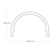 LED Aluminiumprofil 2 m mit Abdeckung 16,80x16,80 mm für LED Streifen – 05.2ALU, robustes Design für indirekte Beleuchtung