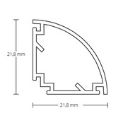 Wasserdichtes LED-Aluminiumprofil 2,5 m - 33,60 mm x 26,52 mm - C10POLY für LED-Streifen, IP68, präzise Lichtführung, hochwertige Verarbeitung, ideal für Innen- und Außenbeleuchtung