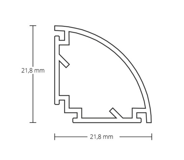 Wasserdichtes LED-Aluminiumprofil 2,5 m - 33,60 mm x 26,52 mm - C10POLY für LED-Streifen, IP68, präzise Lichtführung, hochwertige Verarbeitung, ideal für Innen- und Außenbeleuchtung