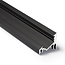 LED-Profile Luksus Schwarzes LED-Aluminium-Hohlkammerprofil 34 mm x 26,8 mm mit Abdeckung für LED-Streifen – C27ZWART, ideal für indirekte Beleuchtung und Einbau von LED-Bändern, präzise Verarbeitung, hochwertige Oberfläche, optimale Wärmeableitung, 34 mm breit, 26,8 mm hoc