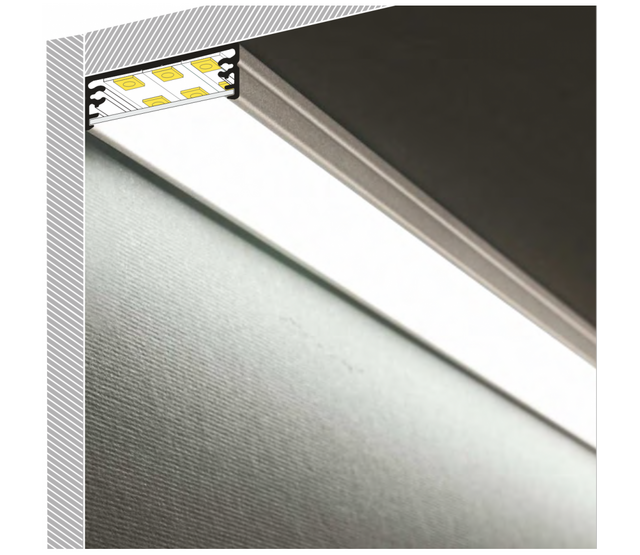 LED-Leiste XL Profil 2 Meter, 32mm x 11mm, niedrige Abdeckung, weiß, für LED-Streifen, XL24WEISS – Ideal für indirekte Beleuchtung und moderne Lichtlösungen LED-Leiste XL Profil 2 Meter, 32mm x 11mm, niedrige Abdeckung, weiß, für LED-Streifen, XL24WEISS – Ideal für indirekte Beleuchtung und moderne Lichtlösungen