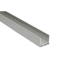 Alu LED XL Profil 3m mit flacher Abdeckung 33,4x29,6mm für LED Streifen - XL11ALU