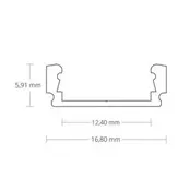 LED-Aluminiumprofil 08ALU für LED-Streifen – Präzise Montage, optimale Wärmeableitung, 1 m Länge, 8 mm Höhe, 10 mm Breite, ideal für Innen- und Außenbeleuchtung, hochwertige Aluminiumlegierung, einfach zu installieren