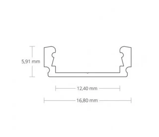 LED-Aluminiumprofil 08ALU für LED-Streifen – Präzise Montage, optimale Wärmeableitung, 1 m Länge, 8 mm Höhe, 10 mm Breite, ideal für Innen- und Außenbeleuchtung, hochwertige Aluminiumlegierung, einfach zu installieren