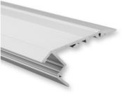 LED-Profil TRAP01ALU für LED-Streifen: Aluminium-Extrusion, 10 mm Breite, 3000 mm Länge, matt silber, optimale Wärmeableitung, Montageclips inklusive, ideal für indirekte Beleuchtung
