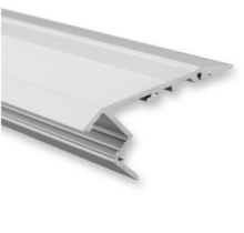 LED-Profil TRAP01ALU für LED-Streifen: Aluminium-Extrusion, 10 mm Breite, 3000 mm Länge, matt silber, optimale Wärmeableitung, Montageclips inklusive, ideal für indirekte Beleuchtung