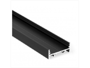Muster LED Alu-Profil XL10 Schwarz – für LED Streifen | Aluminium Kanal