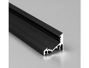 Schwarzes LED Eckprofil mit Abdeckung 20x16mm – C14SCHWARZ