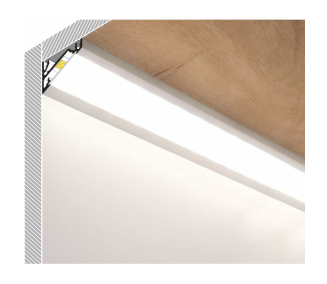 Schwarzes LED Eckprofil mit Abdeckung 20x24 mm – C14SCHWARZ