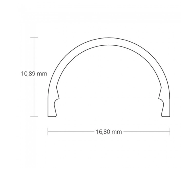 Schwarzes LED-Aluminiumprofil 2 Meter mit Opal-Abdeckung 16,80 mm x 16,80 mm für LED-Streifen – 05.2ZWART – Hochwertige Beleuchtungslösung