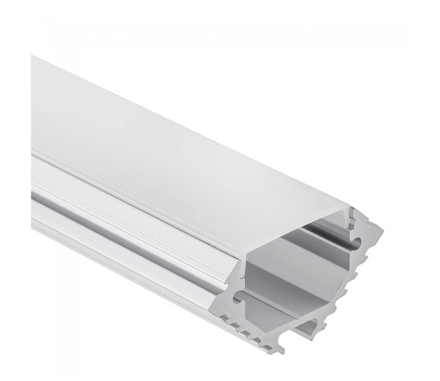 LED Eckprofil C11ALU mit opaler Klickabdeckung – Aluminium Eckprofil für LED Streifen bis 15 mm Breite