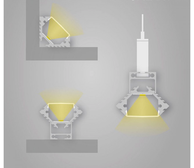 LED Eckprofil C11ALU mit opaler Klickabdeckung – Aluminium Eckprofil für LED Streifen bis 15 mm Breite