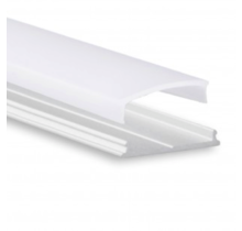 Biegsames LED-Aluminiumprofil mit opaler Klickabdeckung, 2,40 mm x 18 mm, 13ALU – Flexibles LED-Streifen-Profil für indirekte Beleuchtung, ideal für Wohn- und Gewerberäume, hochwertige Lichtstreuung, einfache Montage