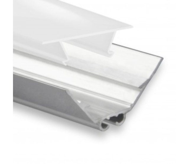 LED Eckprofil 25x25 mm mit opaler Klickabdeckung für LED Streifen – C15ALU