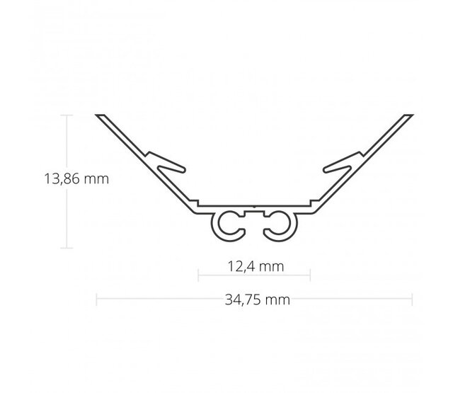 LED Eckprofil 25x25 mm mit opaler Klickabdeckung für LED Streifen – C15ALU