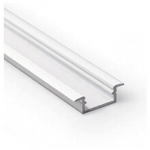 Weißes LED Einbauprofil mit Abdeckung 21,30 mm x 6,60 mm – 08.1WEISS