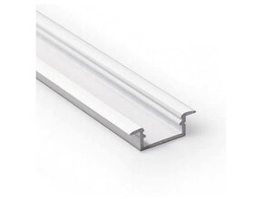 Weißes LED Einbauprofil mit Abdeckung 21,30 mm x 6,60 mm – 08.1WEISS