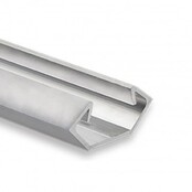 LED-Eckprofil C23.2Alu – Aluminium, 25,45 × 11,25 mm, opale Klickabdeckung