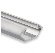 LED-Eckprofil C23.2Alu – Aluminium, 25,45 × 11,25 mm, opale Klickabdeckung