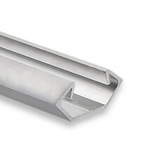 Aluminium LED Eckprofil mit opaler Klickabdeckung 25,45x11,25mm – C23.2Alu