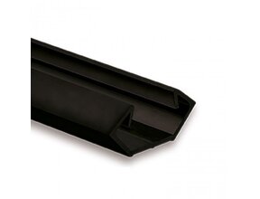 Schwarzes LED Eckprofil mit opaler Klickabdeckung 25,45x11,25mm – C23.2SCHWARZ