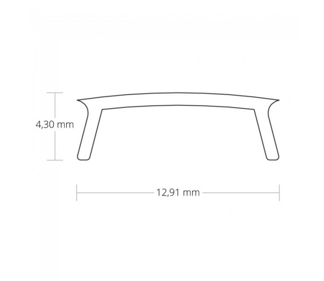 Schwarzes LED-Eckprofil C23.2 mit opaler Klickabdeckung, 1 oder 2 m